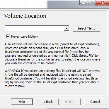 Step 2 krypter nyt vol location
