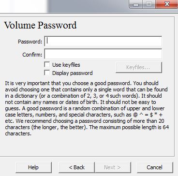 Step 2 krypter nyt vol pw